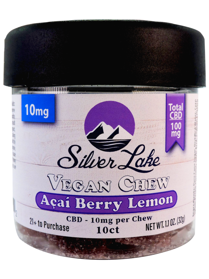 CBD 10mg 10ct Specialty Vegan Chews | Acai Berry Lemon | Silver Lake