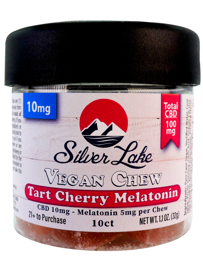 CBD 10mg 10ct Specialty Vegan Chews | Tart Cherry Melatonin | Silver Lake