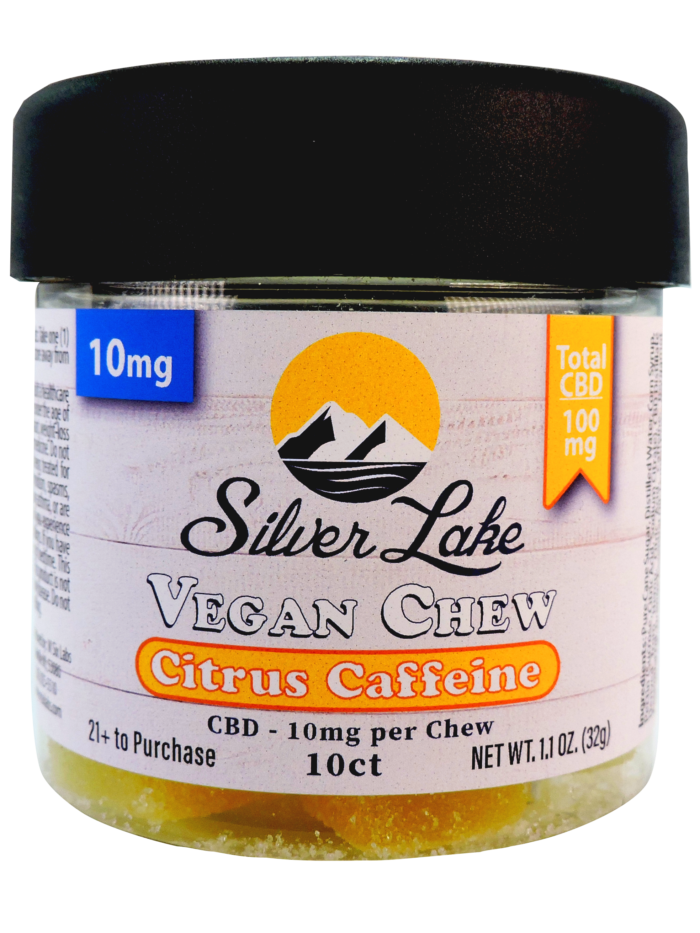 CBD 10mg 10ct Specialty Vegan Chews | Citrus Caffeine | Silver Lake
