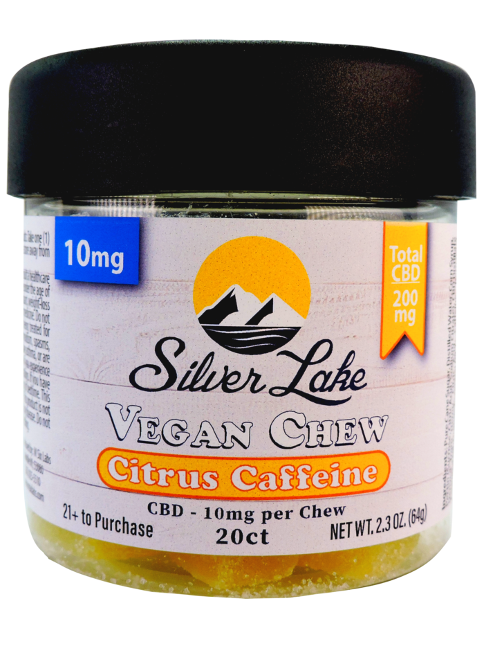 CBD 10mg 20ct Specialty Vegan Chews | Citrus Caffeine | Silver Lake
