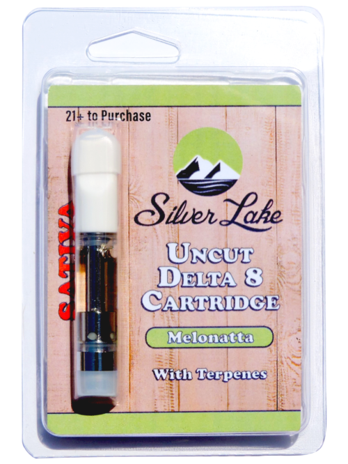 Silver Lake | Delta 8 Uncut Glass Vape Cartridge | Melonatta (Sativa)