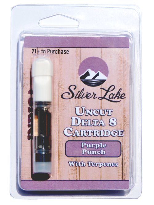 Silver Lake | Delta 8 Uncut Glass Vape Cartridge | Purple Punch (Indica)