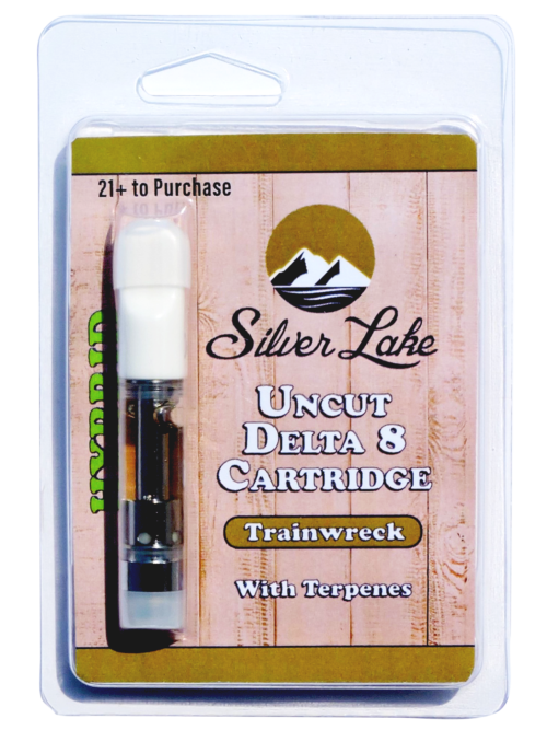 Silver Lake | Delta 8 Uncut Glass Vape Cartridge | Trainwreck (Sativa)