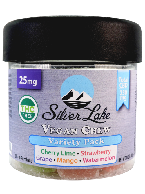 Silver Lake | THC-Free CBD 25mg | 10 Count Vegan Chews | Variety Pack
