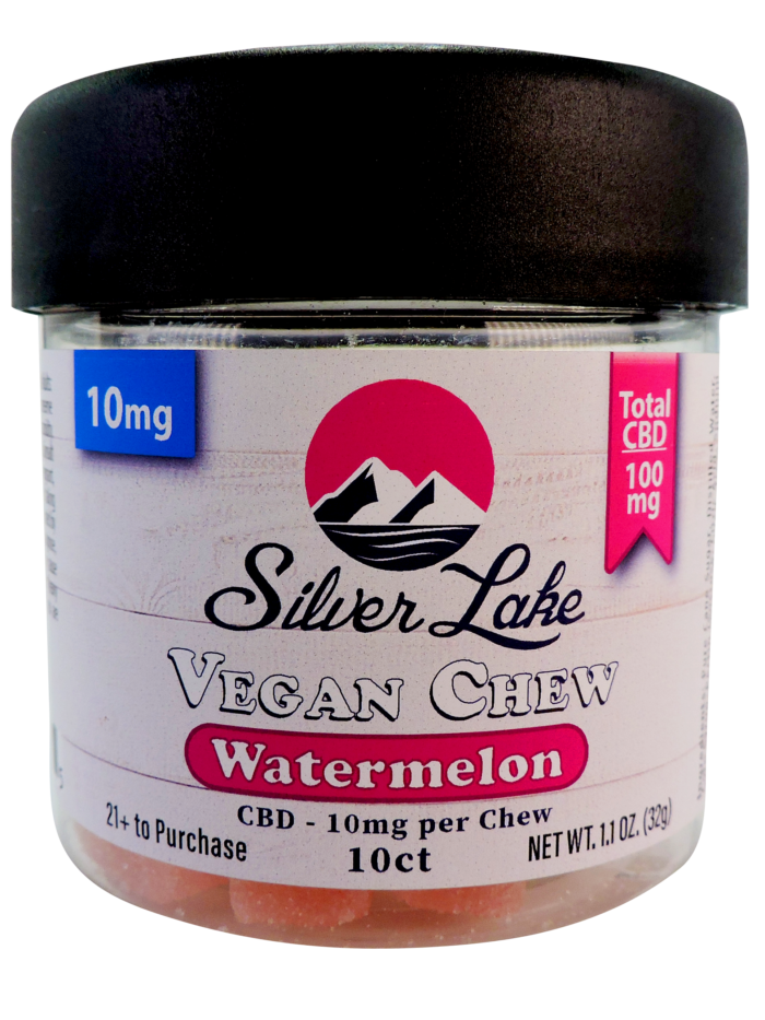 Silver Lake Vegan Chews Watermelon CBD 10mg 10ct