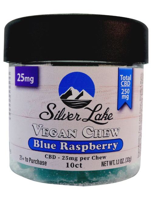 Silver Lake | CBD 25mg | 10 Count Vegan Chews | Blue Raspberry