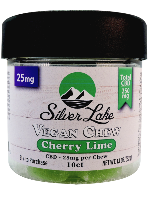 Silver Lake | CBD 25mg | 10 Count Vegan Chews | Cherry Lime