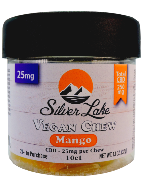 Silver Lake | CBD 25mg | 10 Count Vegan Chews | Mango