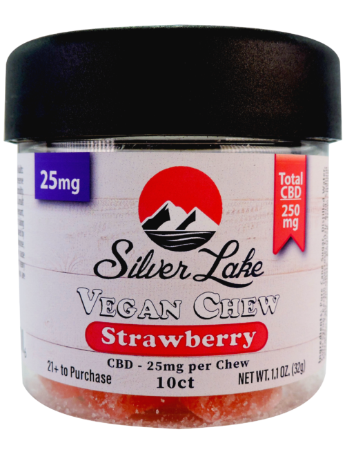 Silver Lake | CBD 25mg | 10 Count Vegan Chews | Strawberry