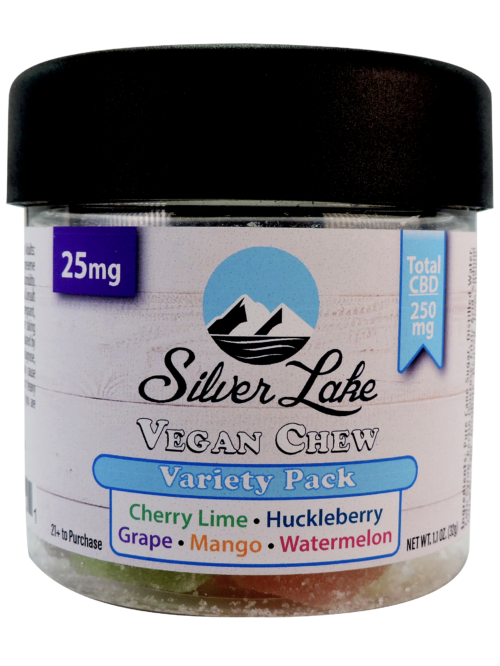 Silver Lake | CBD 25mg | 10 Count Vegan Chews | Variety Pack
