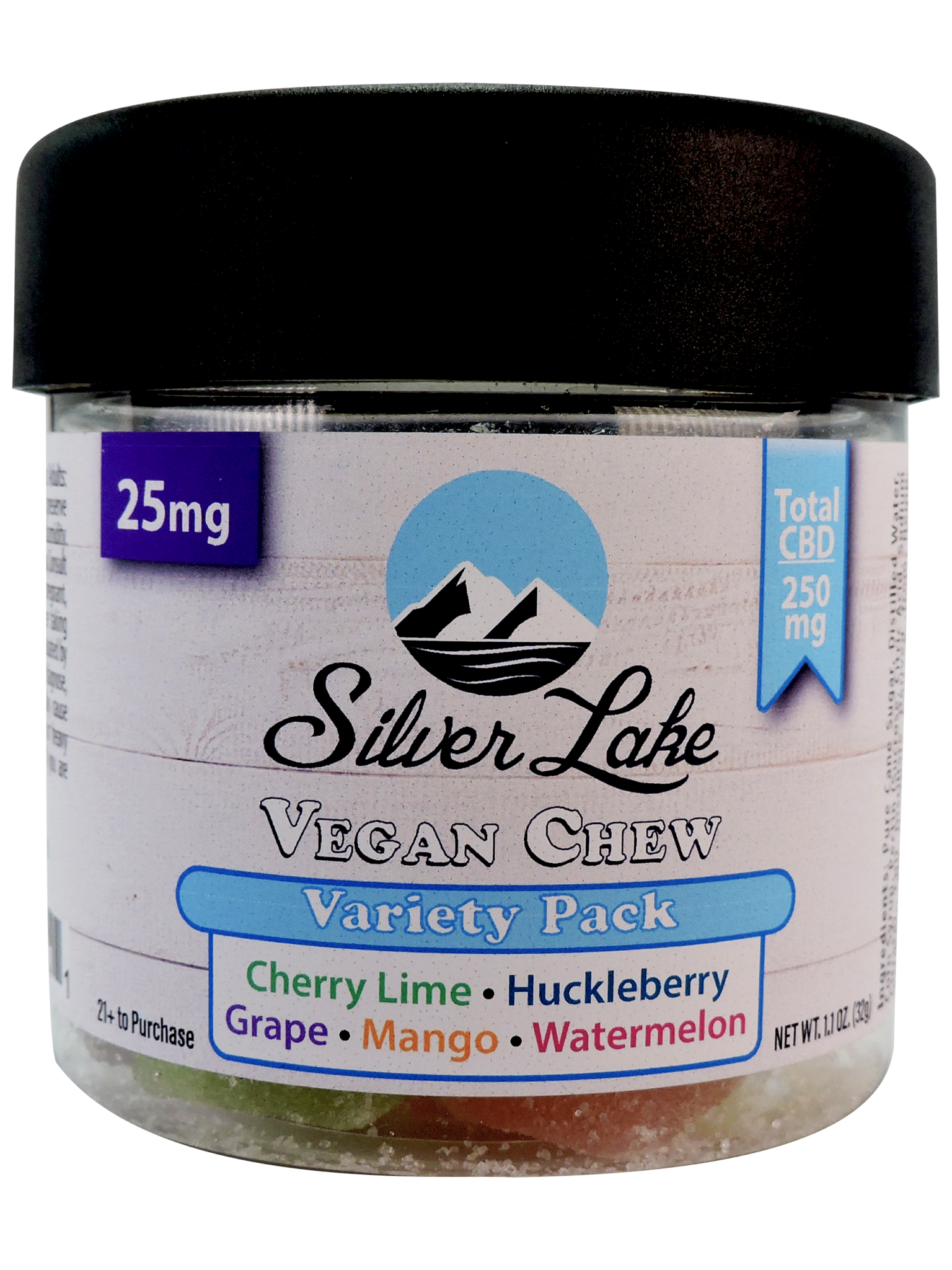 Silver Lake | CBD 25mg | 10 Count Vegan Chews | Variety Pack