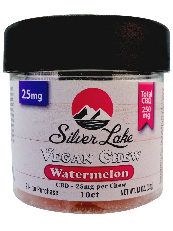 Silver Lake | CBD 25mg | 10 Count Vegan Chews | Watermelon