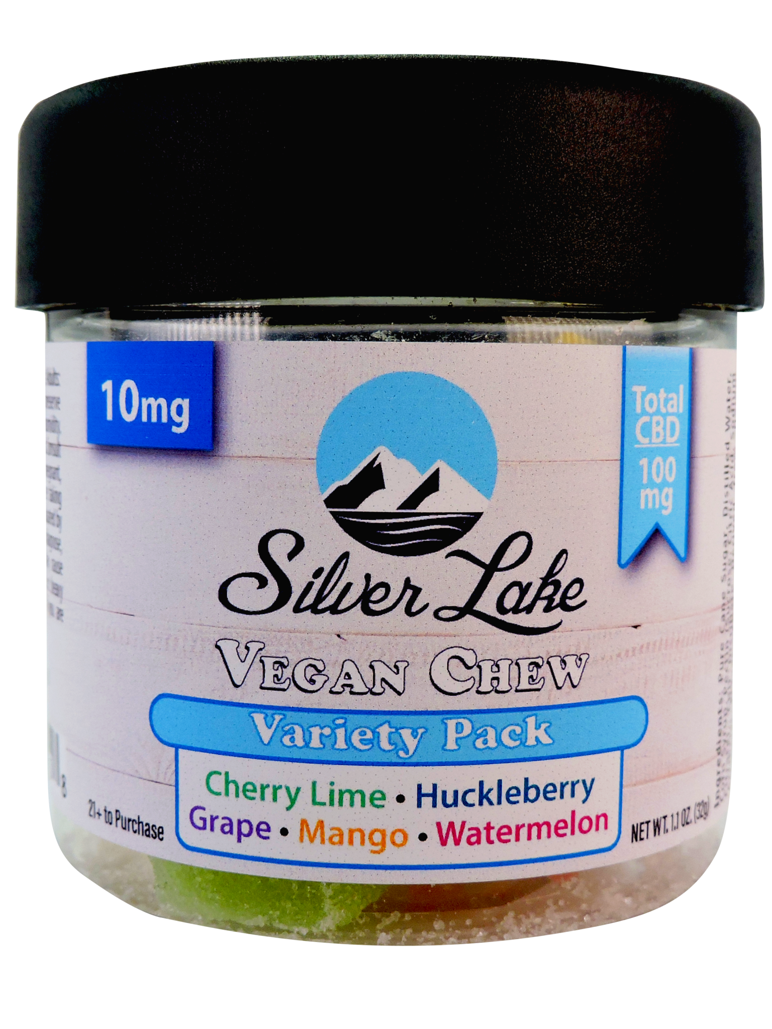 Silver Lake Vegan Chews Variety Pack CBD 10mg 10ct