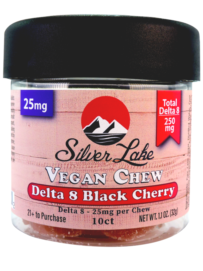 Silver Lake | Delta 8 25mg | 10 Count Vegan Chews | Black Cherry