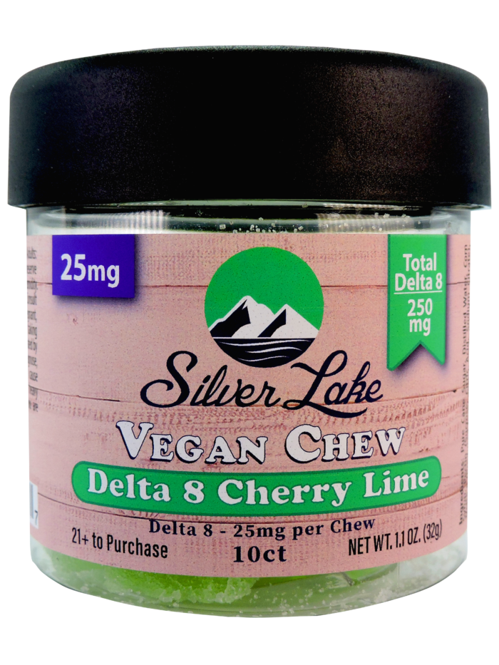 Silver Lake | Delta 8 25mg Vegan Chews | Cherry Lime