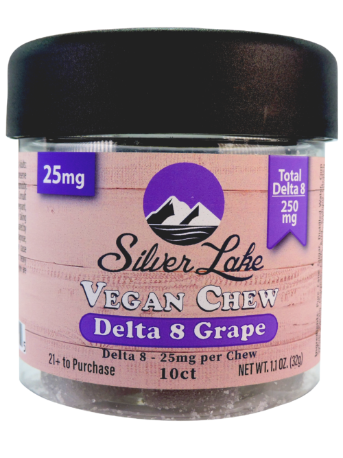 Silver Lake | Delta 8 25mg | 10 Count Vegan Chews | Grape