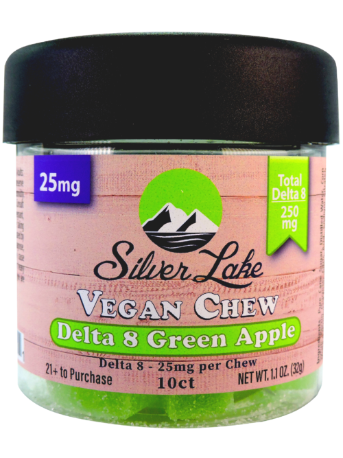 Silver Lake | Delta 8 25mg Vegan Chews | Green Apple