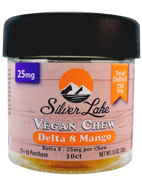 Silver Lake | Delta 8 25mg | 10 Count Vegan Chews | Mango