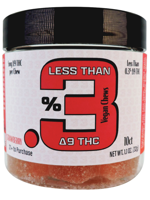 Silver Lake | Less Than .3% D9 THC Vegan Chews 10 ct | Strawberry