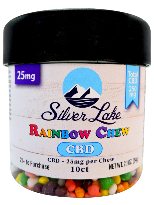 Silver Lake | CBD 25mg | 10 Count Vegan Chews | Rainbow Chew