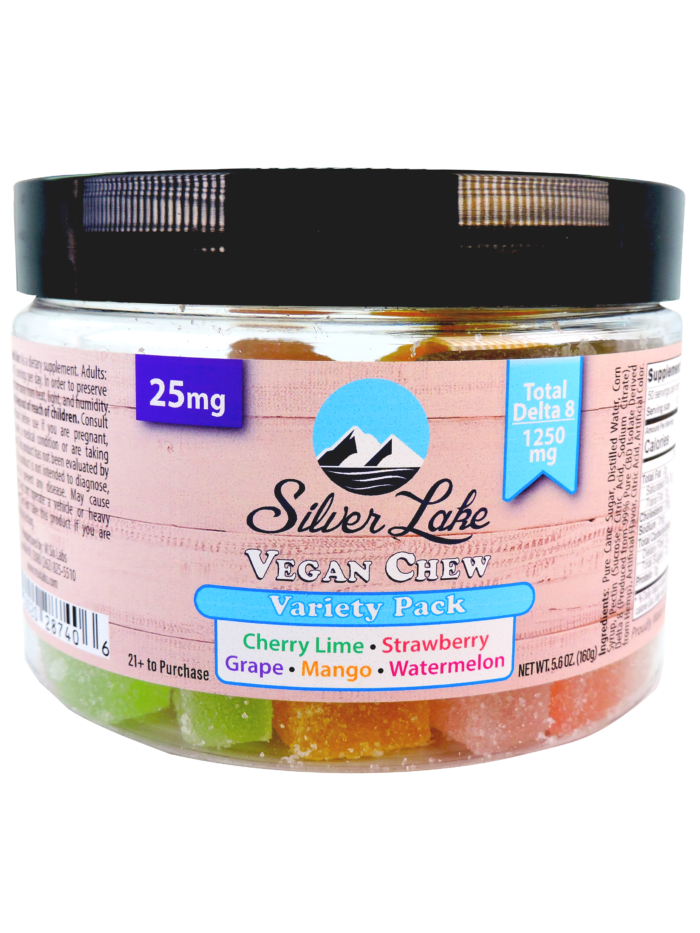 Silver Lake | Delta 8 25mg Vegan Chews | Variety